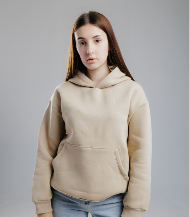 Женская толстовка Beige basic overs