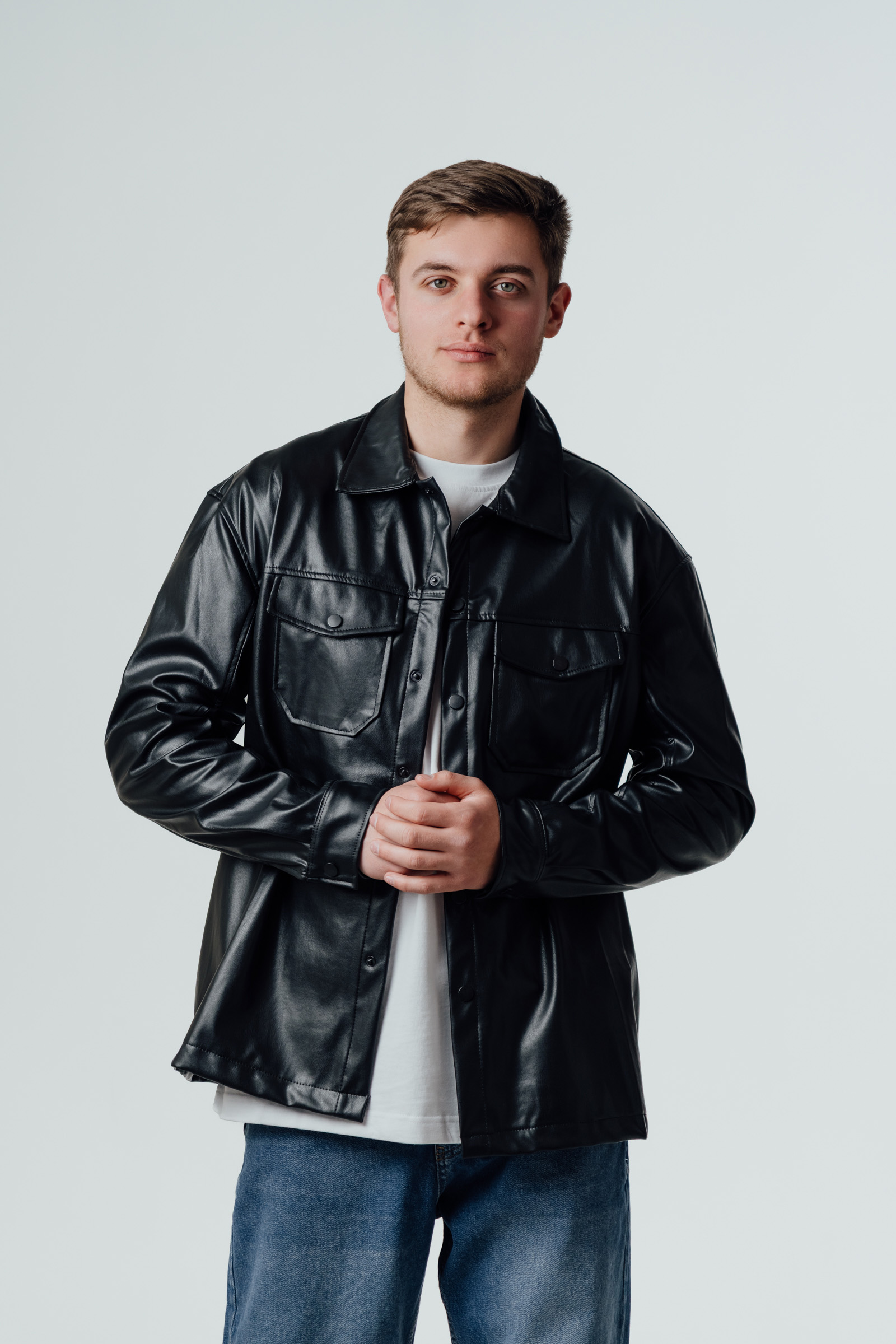 Куртка Ln Leather Black pocket