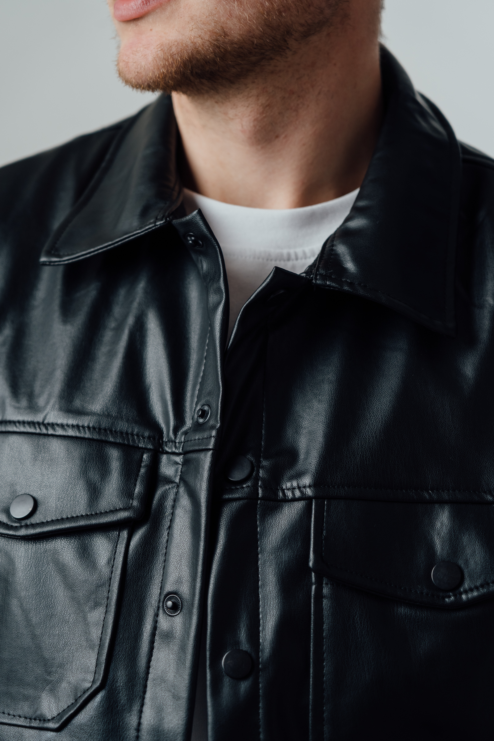Куртка Ln Leather Black pocket