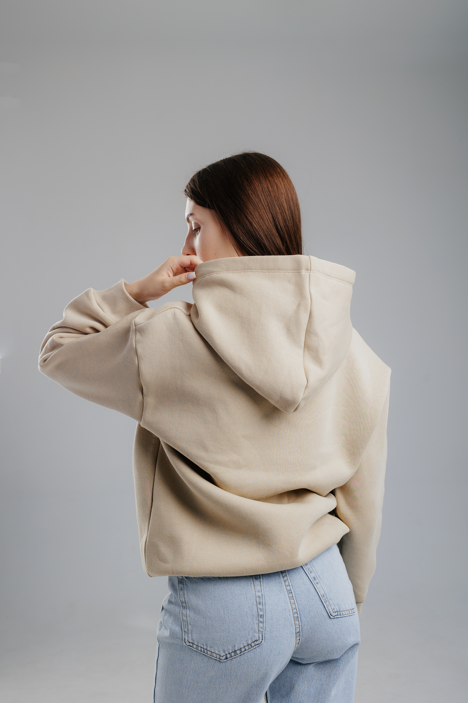 Женская толстовка Beige basic overs